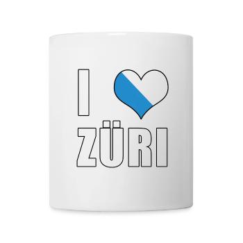 i love Zurich Züri Amour coeur Suisse cadeau - Mug blanc - blanc - Devant