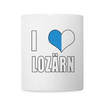 i love Lozärn Luzern Amour coeur Suisse cadeau - Mug blanc - blanc - Devant