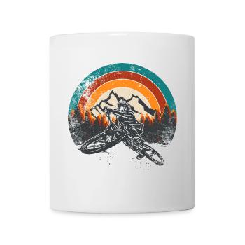 Retro Mountain MTB Sunset - Mug - white - Front