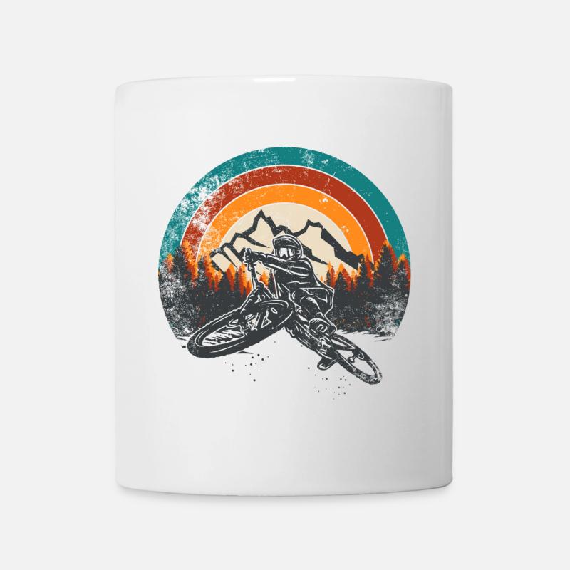 Retro Mountain MTB Sunset - Tasse - Weiß