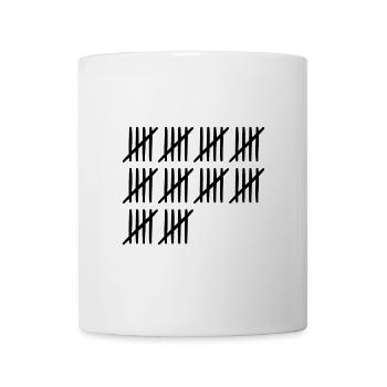 50 birthday tally sheet - 50 years old - Mug - white - Front