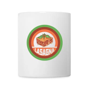 Lasagne design vintage - Mug blanc - blanc - Devant