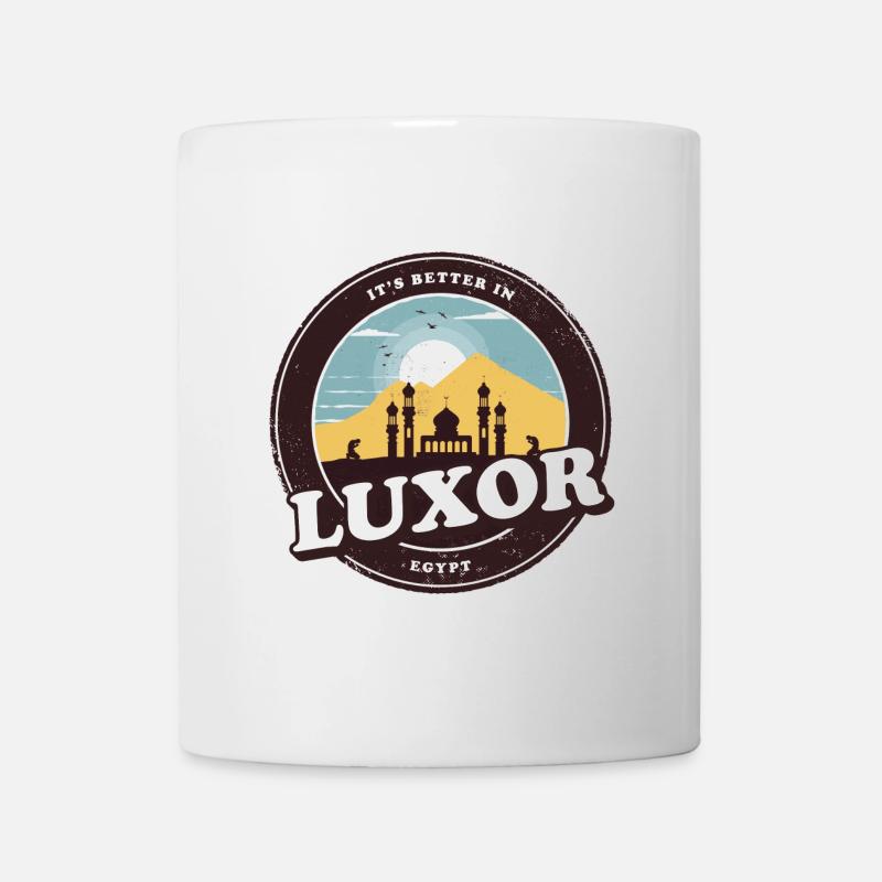 Luxor Egypte Vintage Mosquée Design - Mug blanc - blanc