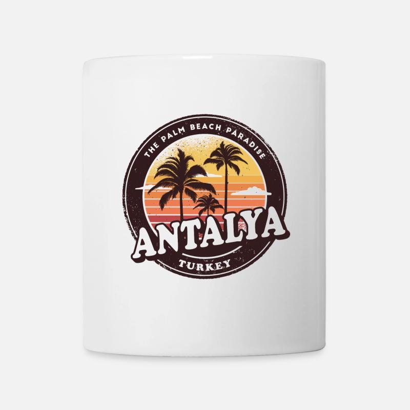 Antalya Türkei Vintage Beach Design / Geschenkidee - Tasse - Weiß