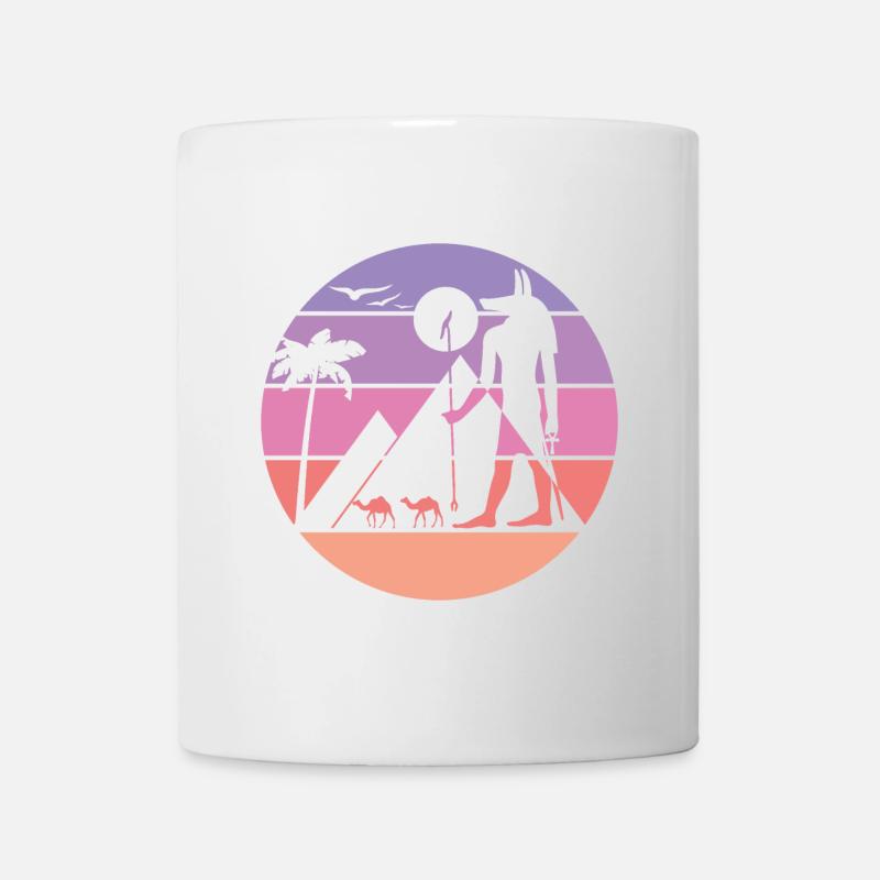 Mythische Silhouette - Anubis - Tasse - Weiß
