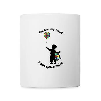 Autisme Tu es mon cœur Je suis ta voix - Mug blanc - blanc - Devant