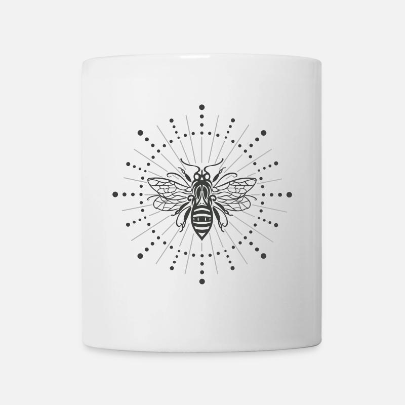 Bee Sun rays Honey bee - Mug - white