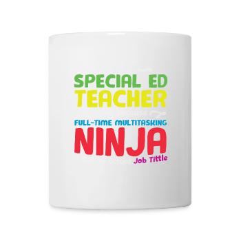 Spezieller Ed Teacher Autismus Ninja - Tasse - Weiß - Vorne