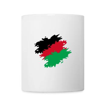 Malawi Farben Flagge Fahne Bürste - Tasse - Weiß - Vorne