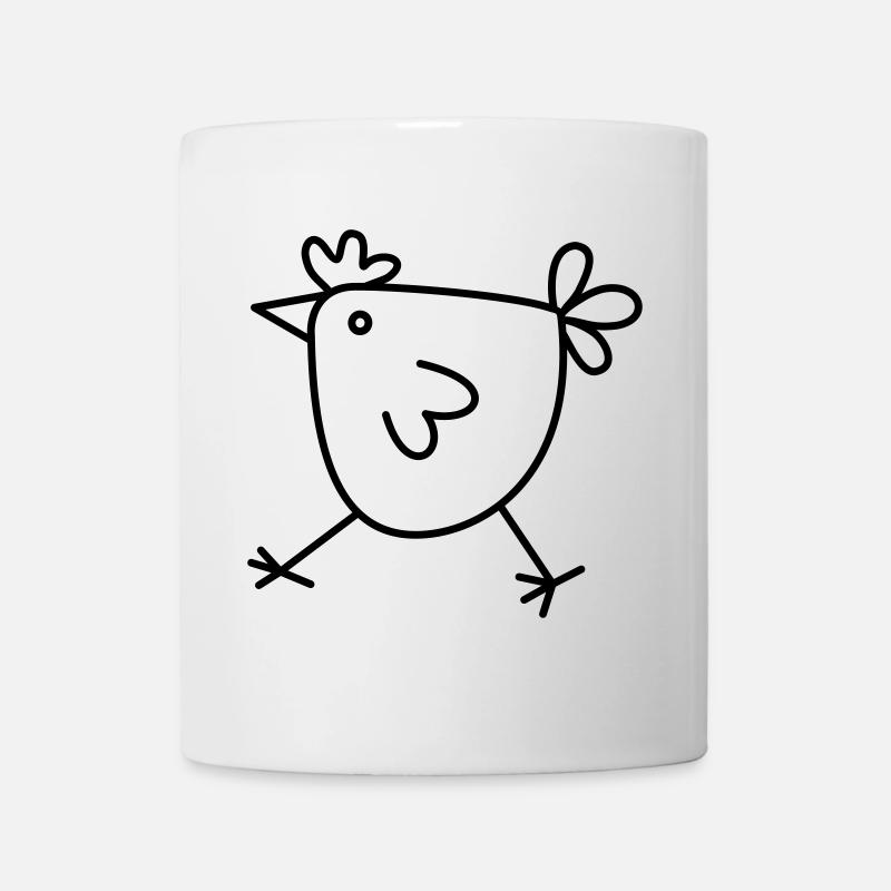Huhn Henne Geschenk für Hühnerfreunde - Tasse - Weiß