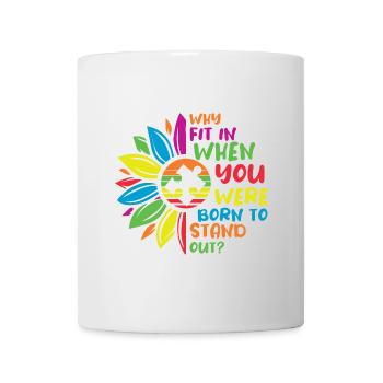 Warum fit in Autism Awareness Flower - Tasse - Weiß - Vorne