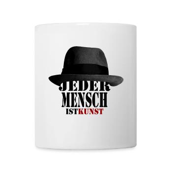 Jeder Mensch ist Kunst | Beuys Hut - Tasse - Weiß - Vorne