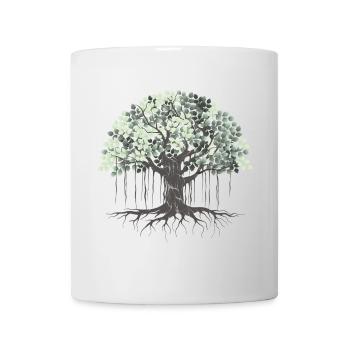 Lebensbaum Wurzeln Alt Kraftvoll Zen Shirt - Tasse - Weiß - Vorne