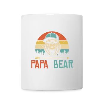 Papa Bär Vatertag Geschenk Retro Bär - Tasse - Weiß - Vorne