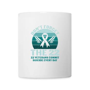 Dont Forget 22 Veterans Ptsd Awareness - Mug - white - Front