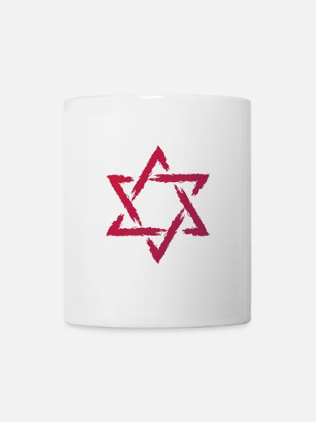 Davidstern Symbol - Tasse - Weiß