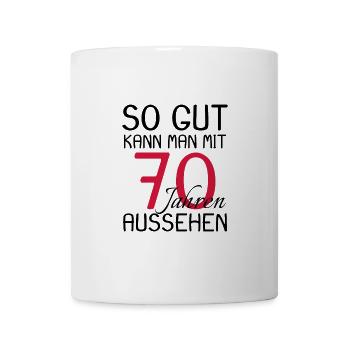 70 Geburtstag - Tasse - Weiß - Vorne