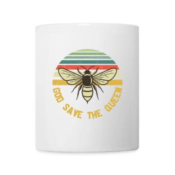 God Save The Queen Bumble Honey Bee - Mug blanc - blanc - Devant