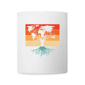 Earth Day Cute World Map Tree Pro Plant - Mug - white - Front