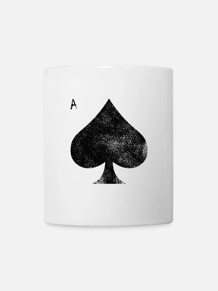 Pik Karte Ass poker casino zu spielen - Tasse - Weiß