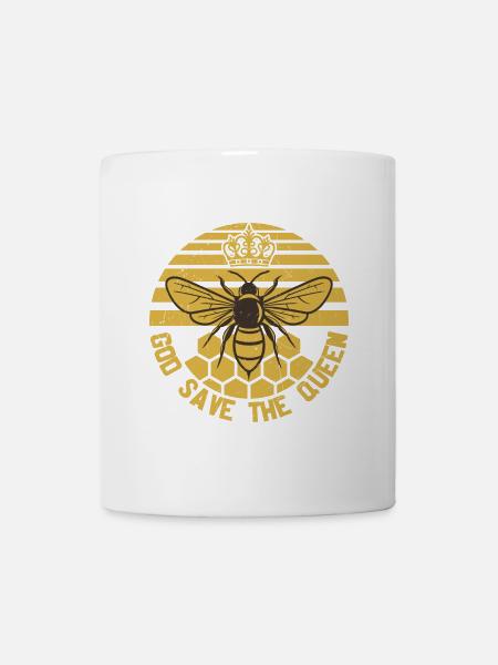 God Save The Queen Beekeeper Honey Bee - Mug blanc - blanc