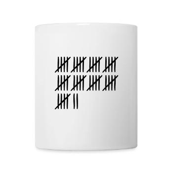 47. Geburtstag Strichliste 47 Jahre alt - Tasse - Weiß - Vorne