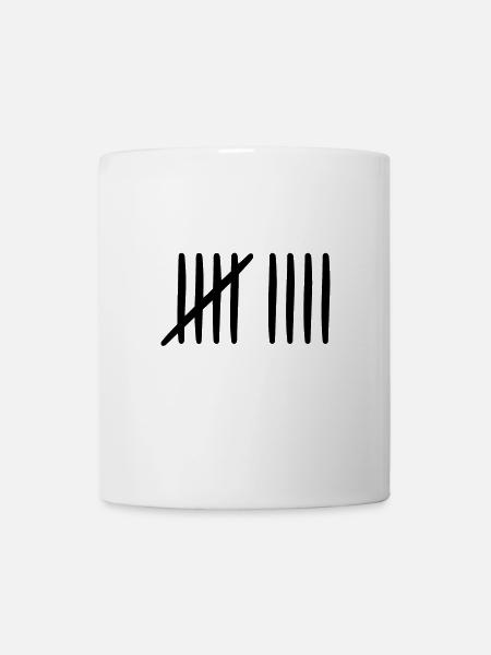 9. Geburtstag Strichliste 9 Jahre alt - Tasse - Weiß