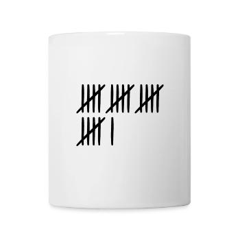 21. Geburtstag Strichliste 21 Jahre alt - Tasse - Weiß - Vorne