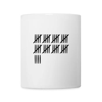 44. Geburtstag Strichliste 44 Jahre alt - Tasse - Weiß - Vorne