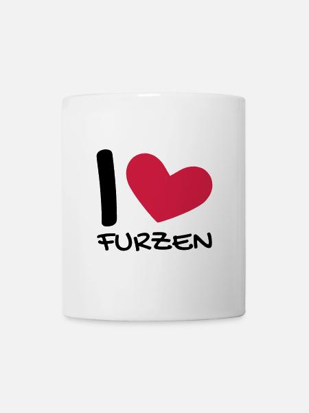 Ich liebe Furzen - Tasse - Weiß