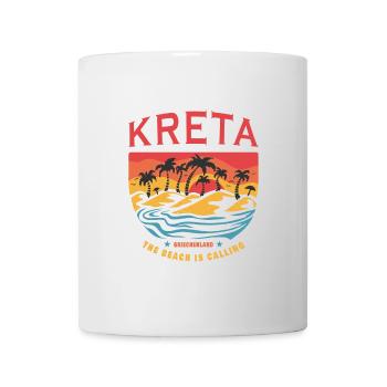 Crète Grèce Beach Design - Mug blanc - blanc - Devant