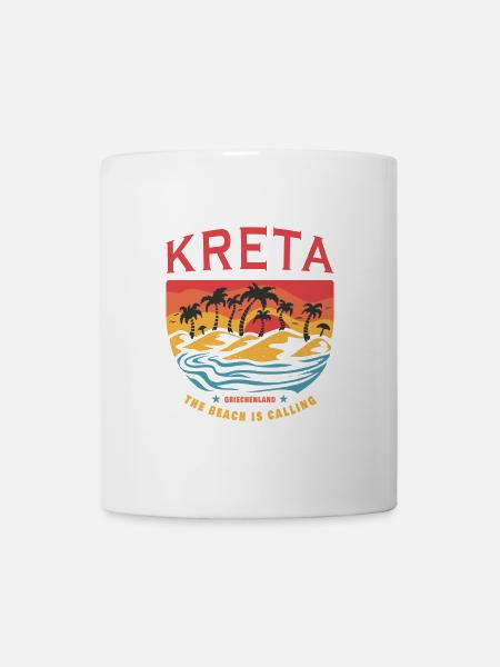 Kreta Griechenland Beach Design - Tasse - Weiß