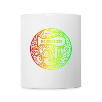 Hairdresser rainbow design - Mug - white - Front