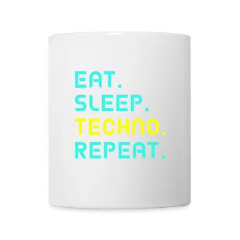 Eat. Sleep. techno. repeat. - Mug - white - Front