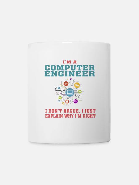 Citation amusante d’ingénierie informatique pour Computer Engi - Mug blanc - blanc
