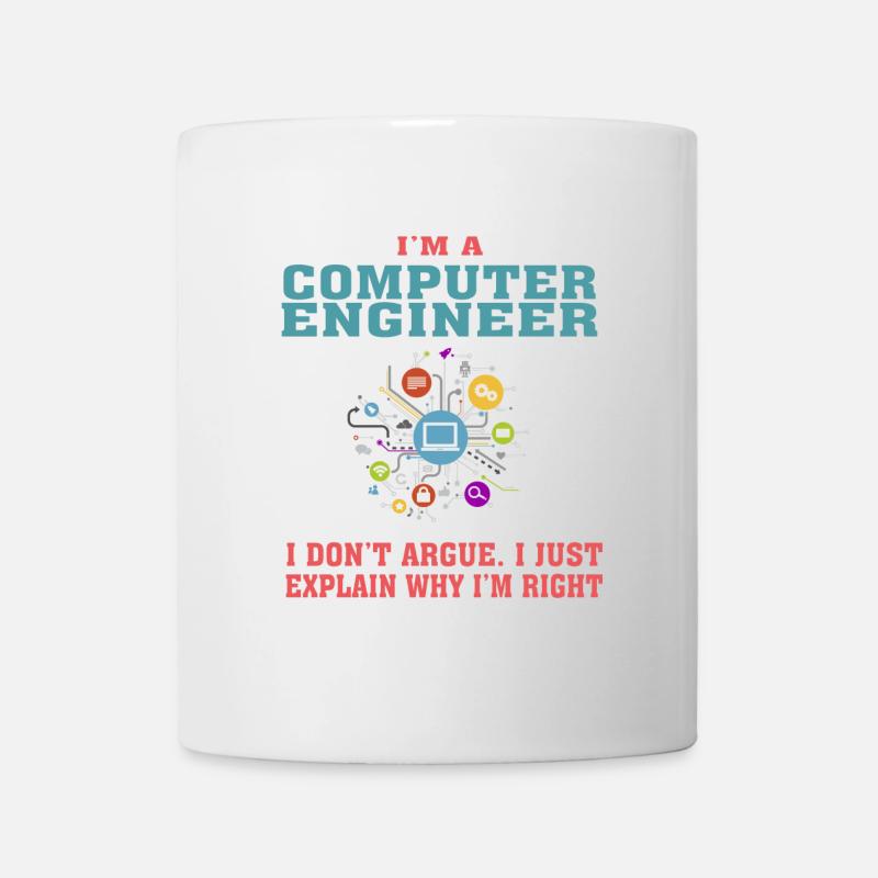 Citation amusante d’ingénierie informatique pour Computer Engi - Mug blanc - blanc
