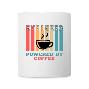 Funny Engineer Powered by Coffee Gift for Engineer - Mug - white - Front