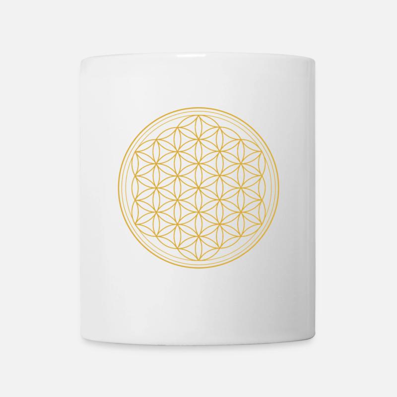 BLUME DES LEBENS (GOLD) - Tasse - Weiß
