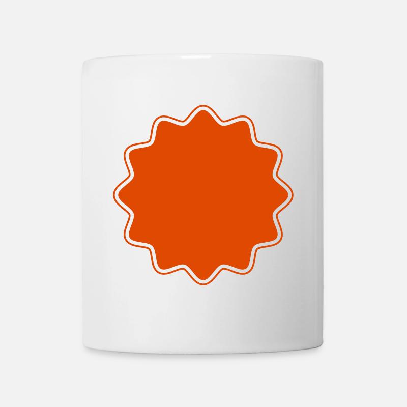Emblem | Form | Stern runde Ecken (Vectorgraphic) - Tasse - Weiß