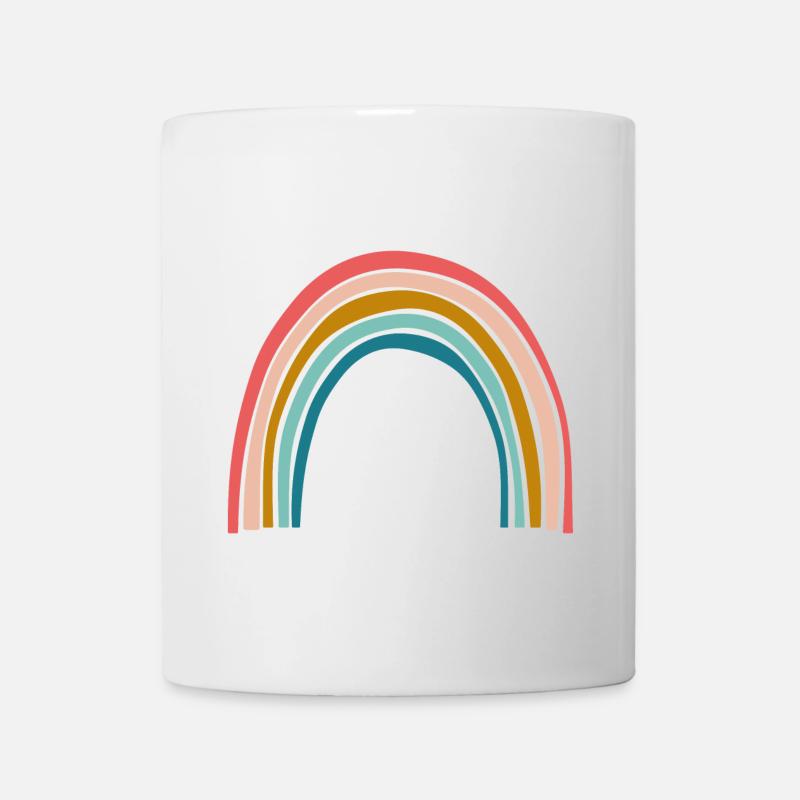 Pastell Regenbogenbogen - Tasse - Weiß