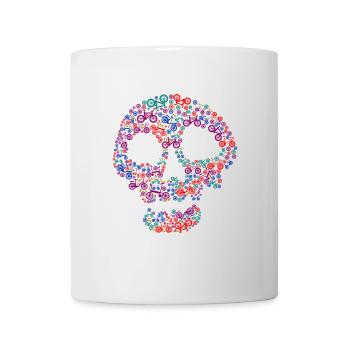 Totenkopf Fahrrad Radsport - Tasse - Weiß - Vorne