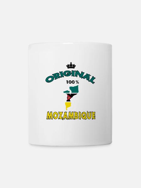Mosambik Original 100% Flaggen Design - Tasse - Weiß