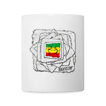 Reggae Love Schattenmotiv - Tasse - Weiß - Vorne