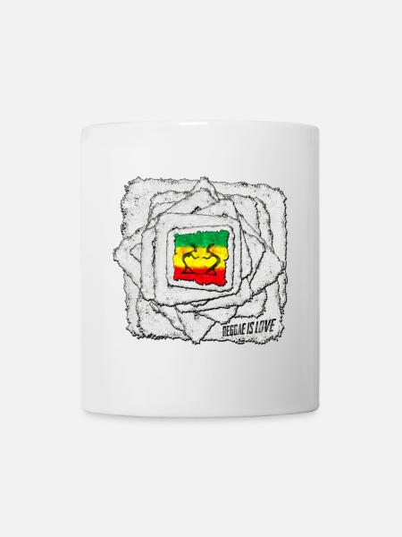 Reggae Love Schattenmotiv - Tasse - Weiß