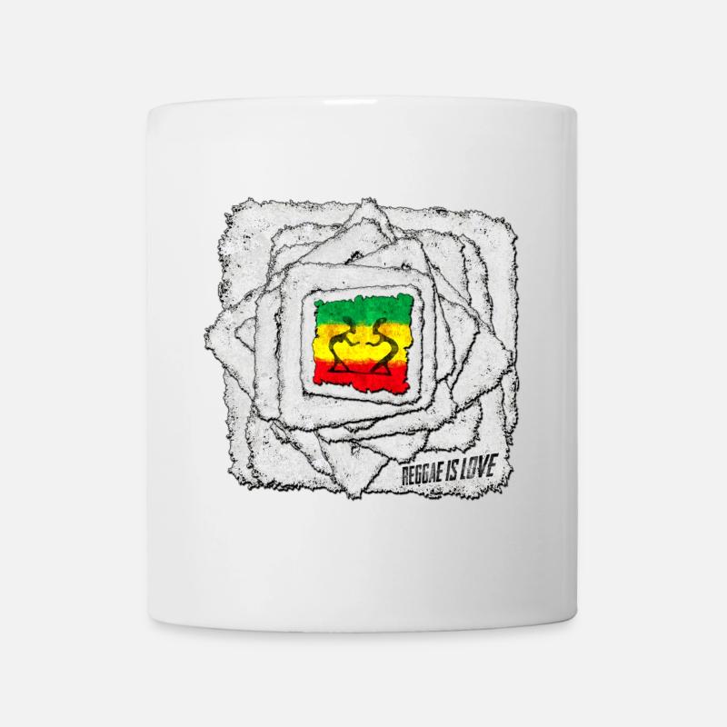Reggae Love Schattenmotiv - Tasse - Weiß