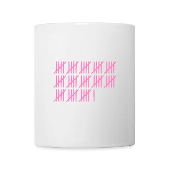 66 anniversaire liste-traits 66 ans - Mug blanc - blanc - Devant