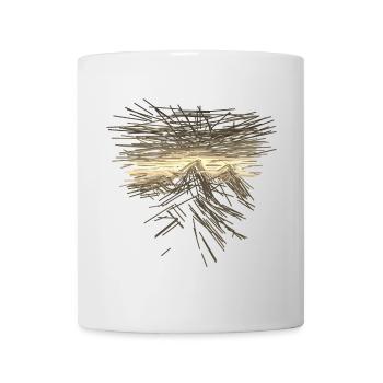 Berg abstrakt - Tasse - Weiß - Vorne