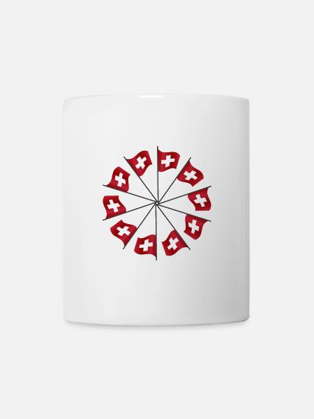 Drapeaux suisses | Swiss flags - Mug blanc - blanc
