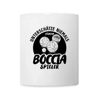 Boccia Outfit mit Boccia Kugeln Spruch für Boccia - Tasse - Weiß - Vorne
