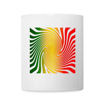 Psychodelisches Spiraldesign mit Regenbogenfarben - Tasse - Weiß - Vorne